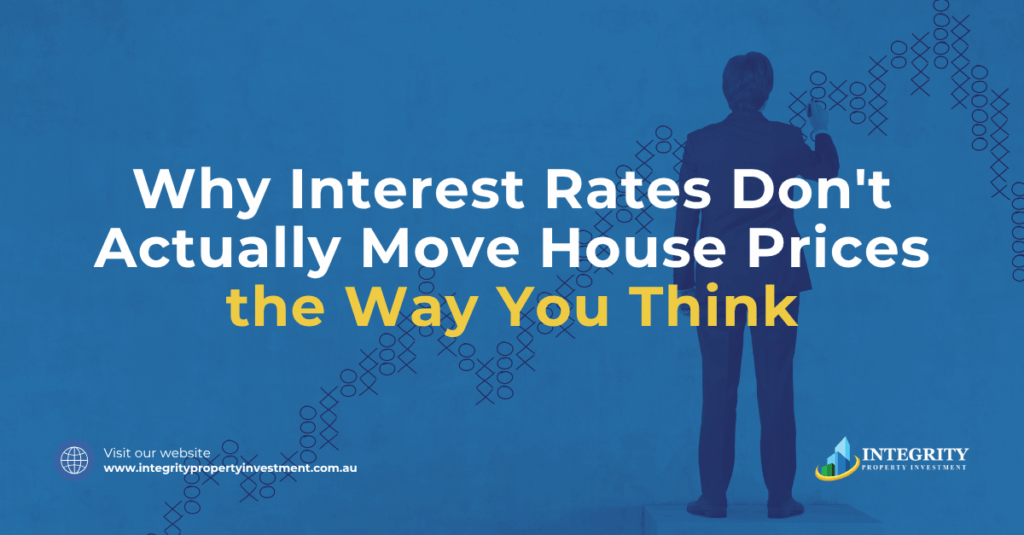 ADF member reviewing historical data on interest rates and house prices in Australia
